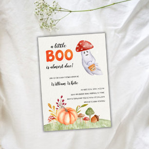 Invitation Cute champignons fantômes Halloween Baby shower d'