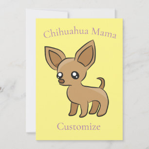 Invitation Cute Chihuahua Mama Art Thunder_Cove