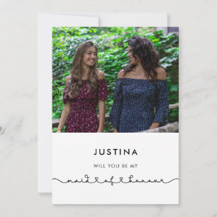 Invitation Cute connexion coeur Maid of Honor Proposition du 