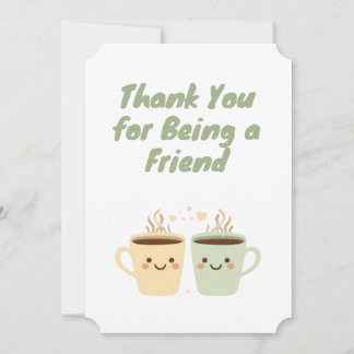 Invitation Cute & Cozy Friendship Thank You Card