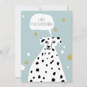 Invitation Cute Dalmatien Chien Nouvelle adresse Moving Faire