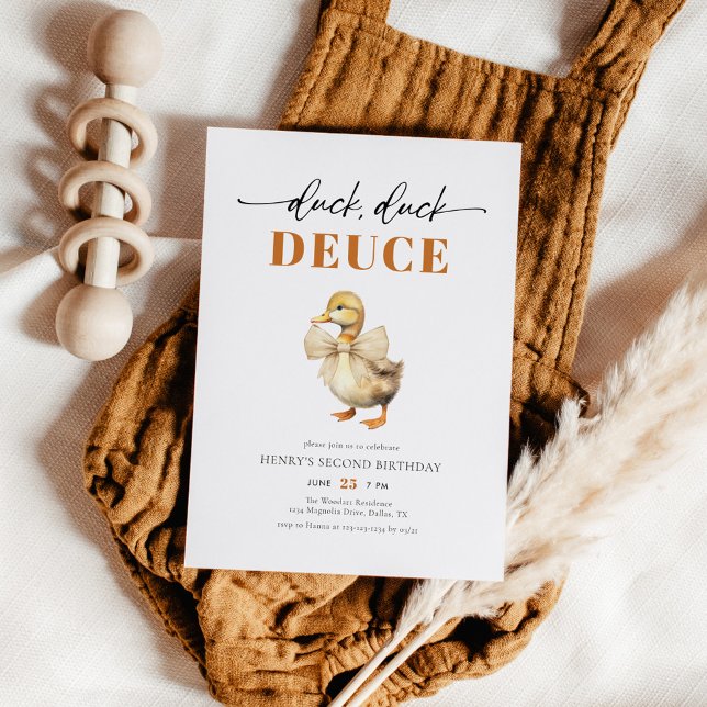 Invitation Cute Duck Duck Deuce Boy Anniversaire (Créateur téléchargé)