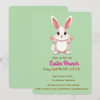 Invitation Cute Easter Bunny Image 