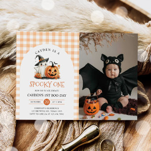 Invitation Cute Éffrayant Un Halloween Fantôme 1er Anniversai