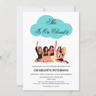 Invitation Cute et amusante Cloud 9 Fête des mariées