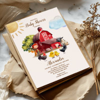 Cute Farm Animaux Verdure Garçon Grange Baby showe