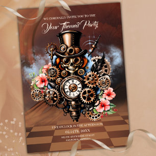 Invitation Cute femmes steampunk