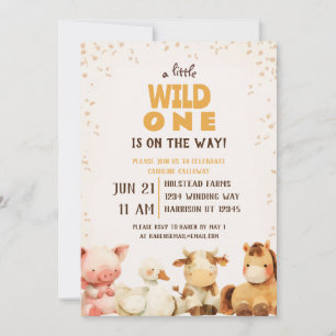 Invitation Cute ferme Baby shower de Barnyard