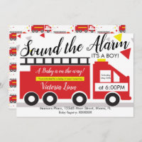 Cute Fire Truck Véhicule Baby shower Confetti