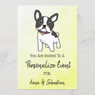 Invitation *~* Cute Frenchie French Bulldog Evénement Invitat