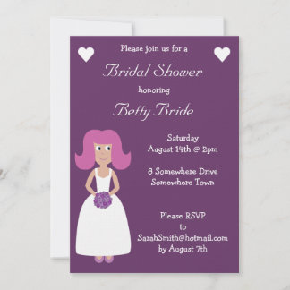 Invitation Cute & Funky Luxe Fête de l'mariée De Linge De Toi