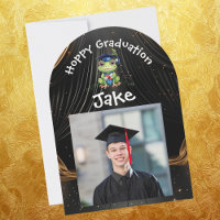 Cute Funny Frog Photo Party Graduation