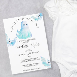 Invitation Cute Ghost Bat Little Boo Boo Baby shower