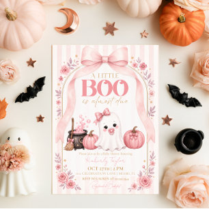 Invitation Cute Ghost Boo Est Presque Prêt Fête de Naissance