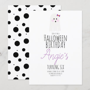 Invitation Cute Ghost Halloween Fête d'anniversaire Evénement
