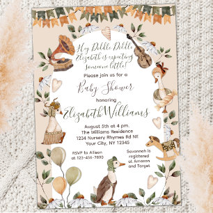 Invitation Cute Goose Watercolor Nursery Rhymes Baby shower