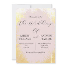 Cute Grass Jaune Élégant Pastel Rose Mariage