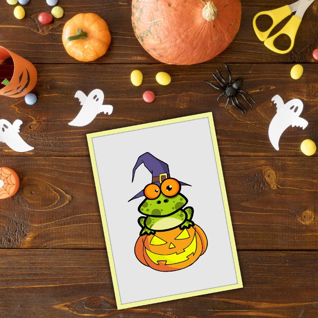 Invitation Cute grenouille Halloween (Créateur téléchargé)