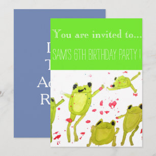Invitation Cute grenouilles Garçons fête d'anniversaire
