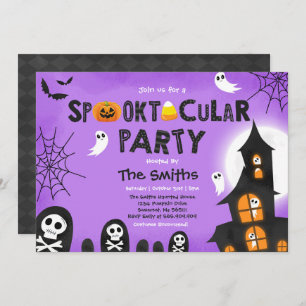 Invitation Cute Halloween Maison hantée Spooktaculaire