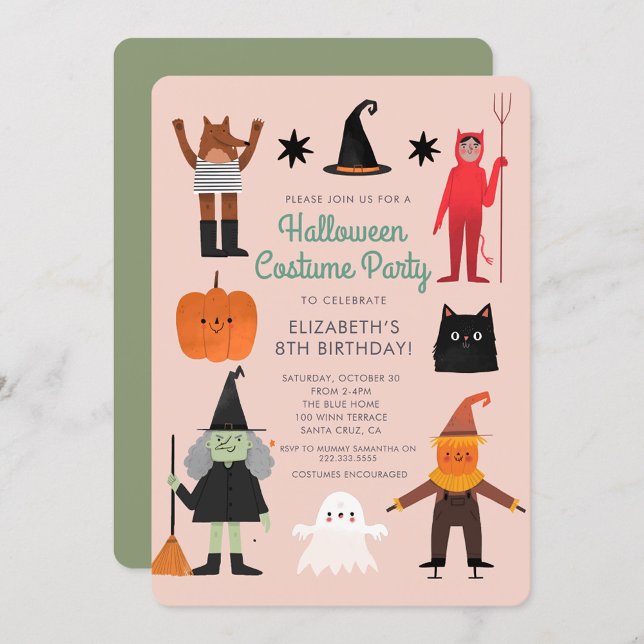 Invitation Cute Halloween Spooktacular Costume fête d'anniver (Créateur téléchargé)