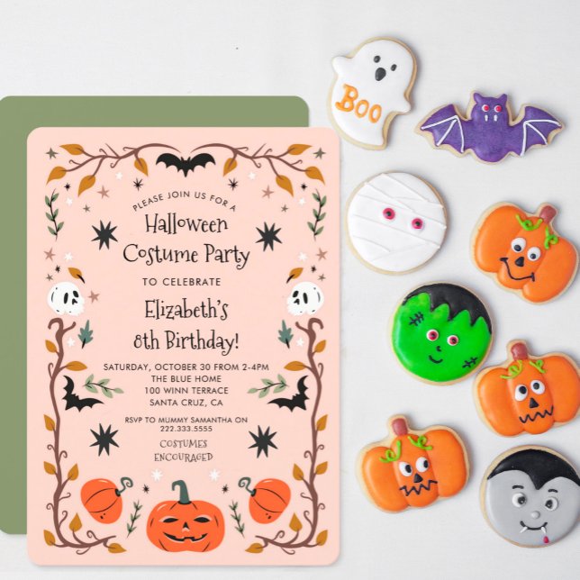 Invitation Cute Halloween Spooktacular Costume fête d'anniver (Créateur téléchargé)