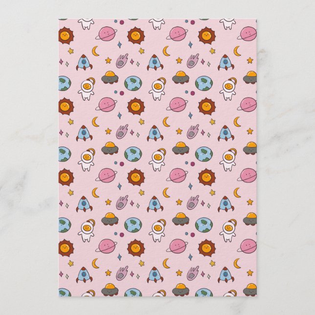 Invitation Cute Hand-drawn Little Planet (Devant)