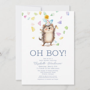 Invitation Cute Hedgehog C'est un Baby shower garçon