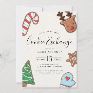 Invitation Cute Holiday Cookie Exchange