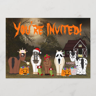 Invitation Cute Horsey Halloween Fêtes Horse Party