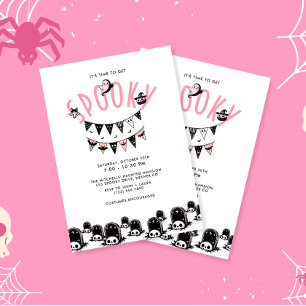 Invitation Cute Kawai Heure Éffrayante Halloween