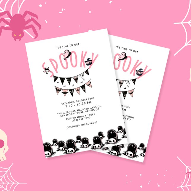Invitation Cute Kawai Heure Éffrayante Halloween (Créateur téléchargé)