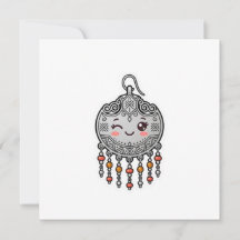 Cute Kawaii Amazigh Moroccan Silver EarringSticker