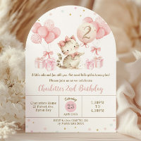 Cute Kitten Chat Balloon rose 1er 2e Anniversaire