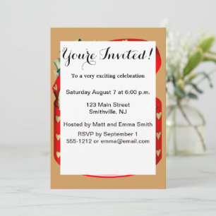 Invitation Cute Kitten Coeur Vintage Chat Retro Kitty