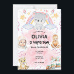 Invitation  Cute koala  Birthday pink<br><div class="desc">Cute koala  Birthday pink</div>