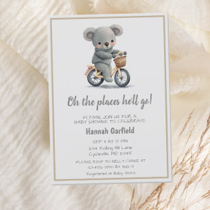 Invitation Cute Koala place où il va aller Baby shower