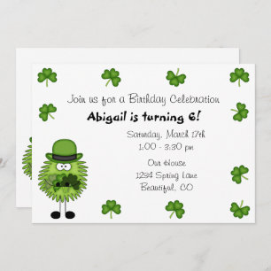 Invitation Cute Leprechaun Irlandais St Patrick's Day Anniver
