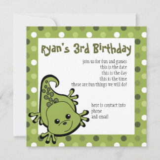 Invitation Cute Lil' Lizard