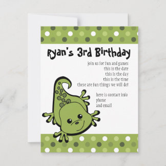 Invitation Cute Lil' Lizard