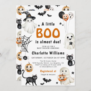 Invitation Cute Little Boo Baby shower Halloween