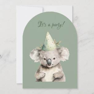 Invitation Cute Little Koala Ours animal australien Anniversa