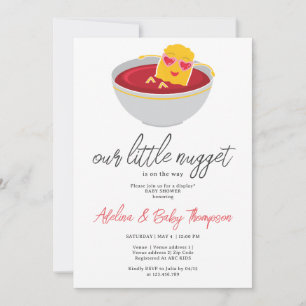 Invitation Cute Little Nugget Poulet Nugget Fille Baby shower