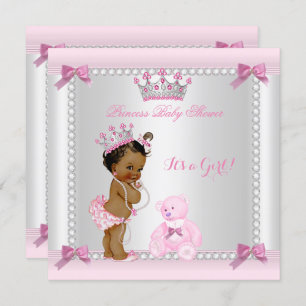 Invitation Cute Little Princess Baby shower Girl Ethnic