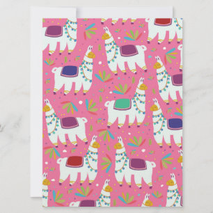 Invitation Cute Llama Motif