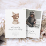 Invitation Cute Modern Little Bear Photo 1er anniversaire<br><div class="desc">Cute Modern Little Bear Photo 1er Anniversaire Invitation</div>