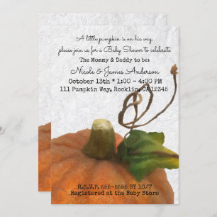 Invitation Cute Orange Storybook Princess Baby shower