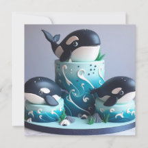 CUTE ORCA BALEINE ANNIVERSAIRE DE ENFANT