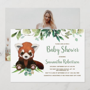 Invitation Cute Ours Vert Eucalyptus Baby shower Photo