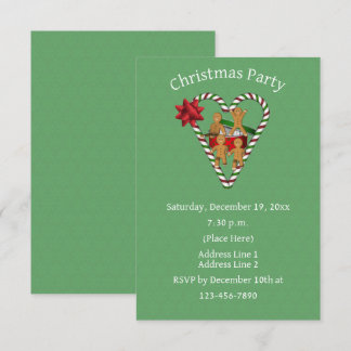 Invitation Cute pain d'épices Cookies Noël